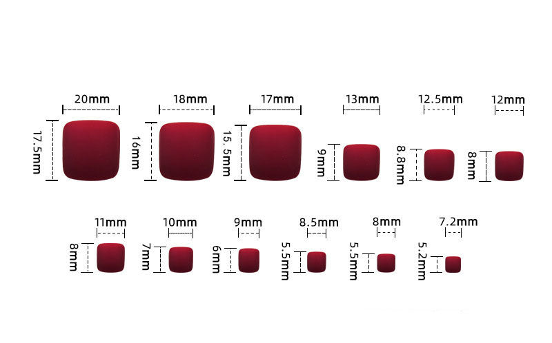 24 Piece Fake Toenail Pedicure
