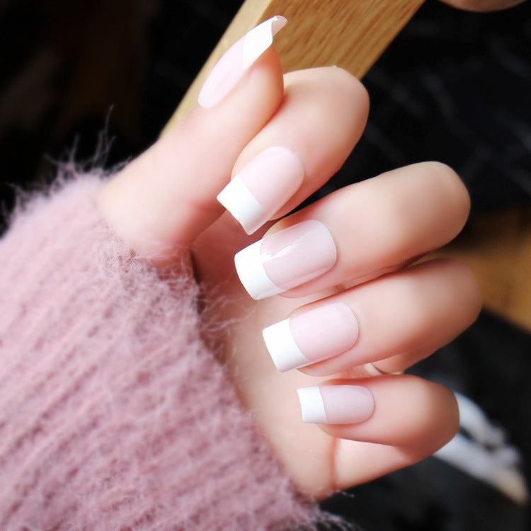 24 Piece French Long False Nails