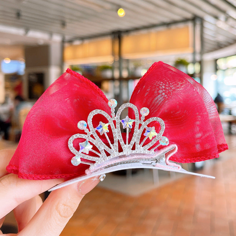 Crown Bow Barrettes