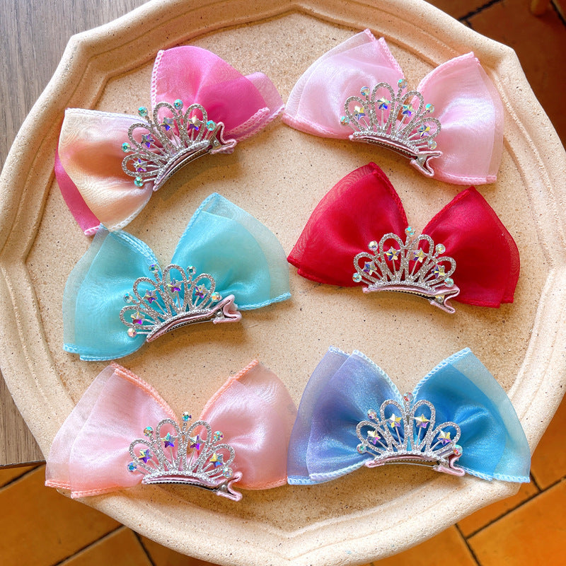 Crown Bow Barrettes