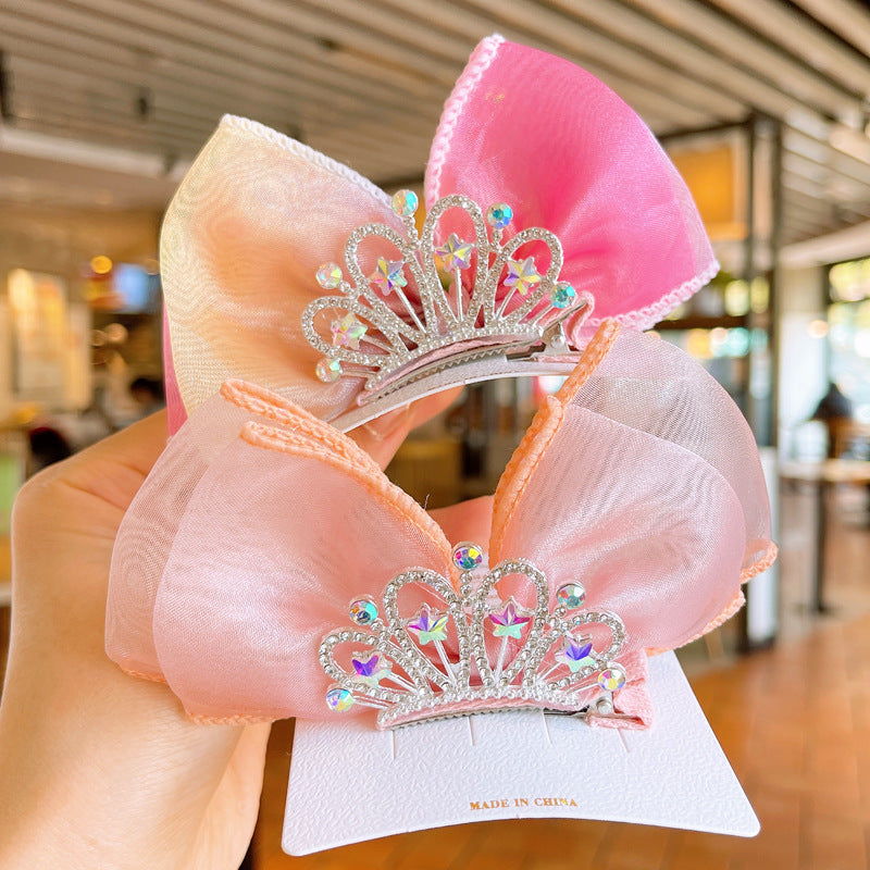 Crown Bow Barrettes