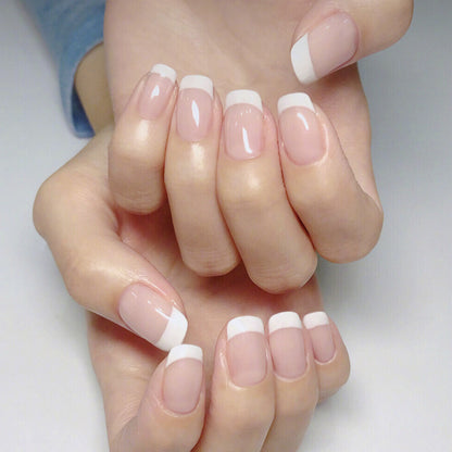 24 Piece French Long False Nails