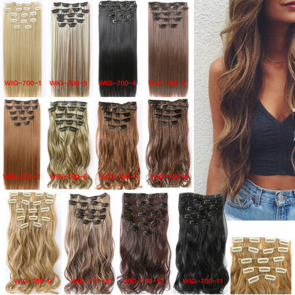 Clip In Synthetic Hair Extension Set