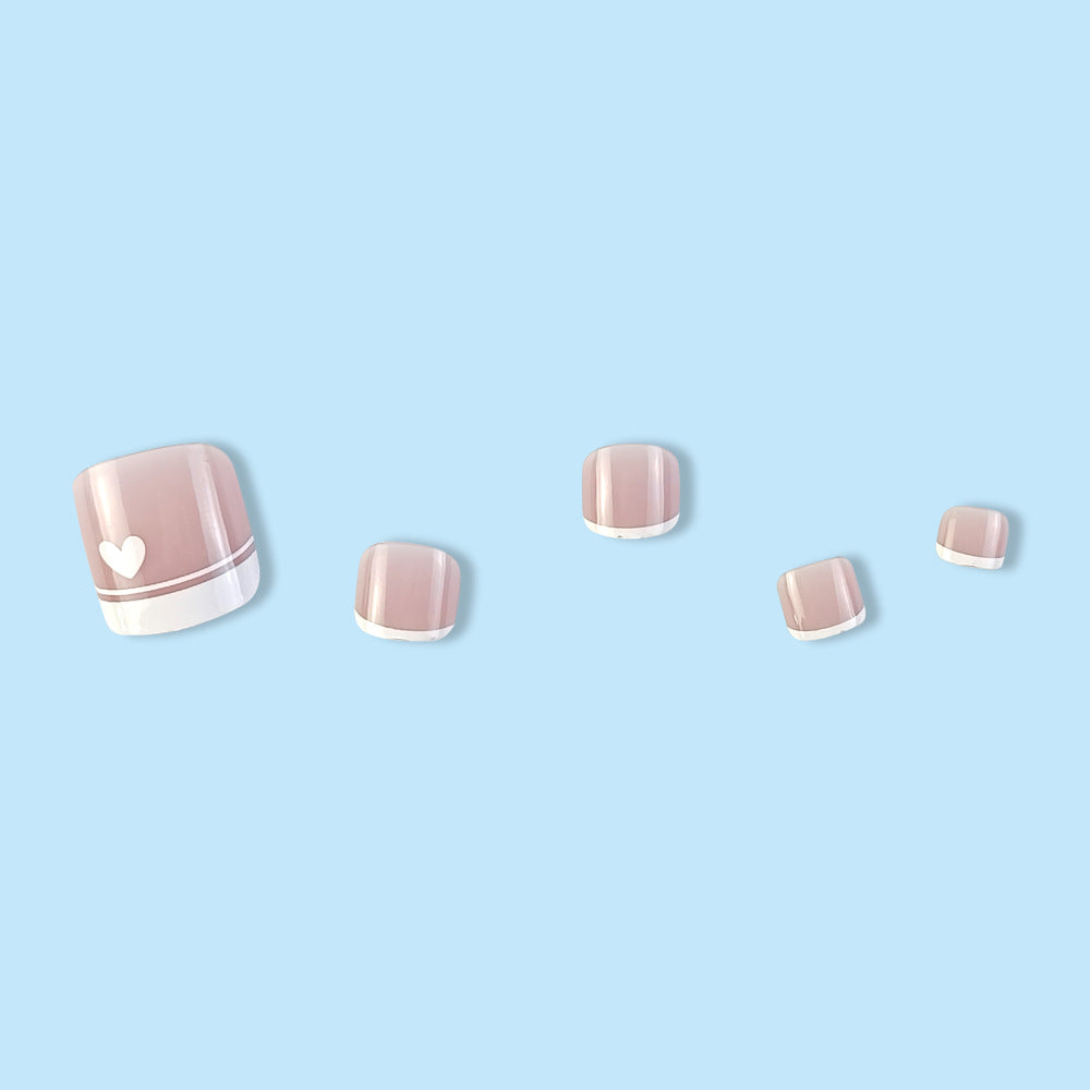 24 Piece Fake Toenail Pedicure
