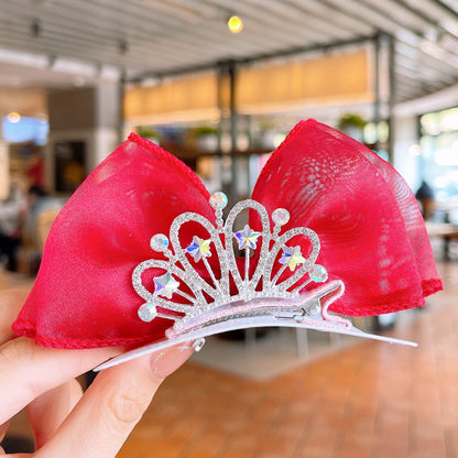 Crown Bow Barrettes