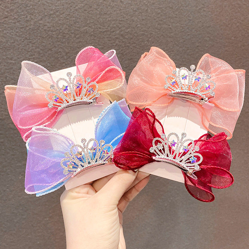 Crown Bow Barrettes