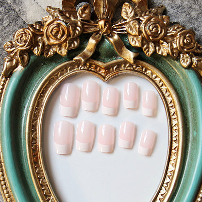 24 Piece French Long False Nails