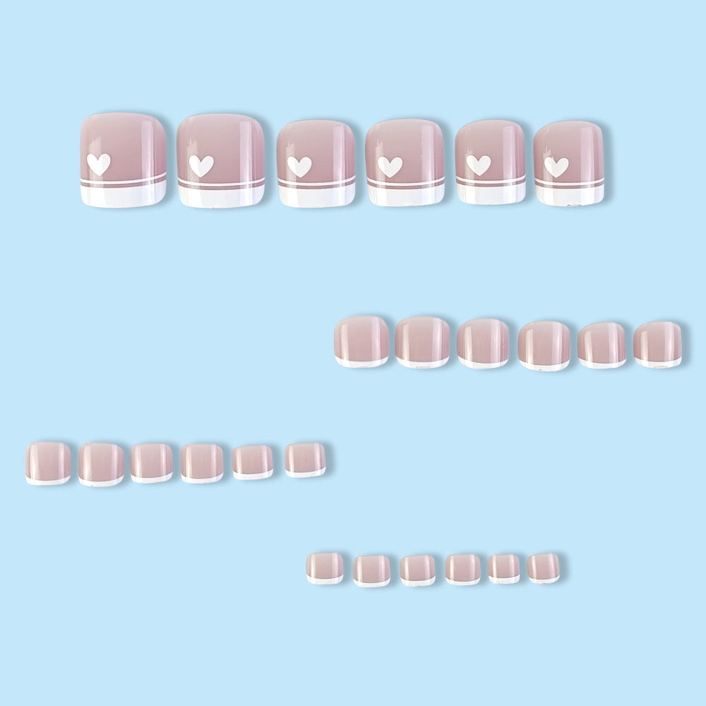 24 Piece Fake Toenail Pedicure